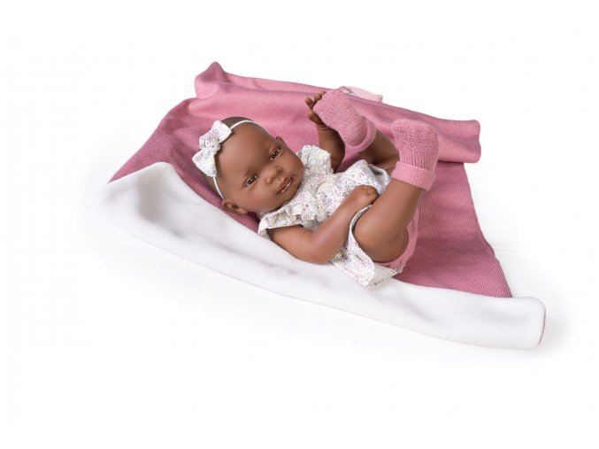 Mulata - realistická panenka miminko s celovinylovým tělem - 42 cm