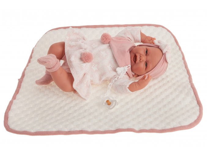 Carla - realistická panenka miminko s měkkým látkovým tělem - 40 cm