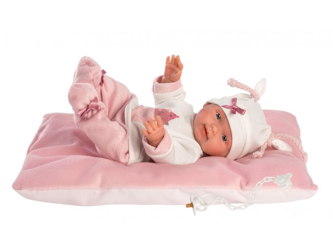 New born Holčička - realistická panenka miminko s celovinylovým tělem - 26 cm