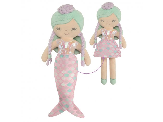 Plyšová panenka 2v1 Ocean Fantasy - 36 cm s kolébkou
