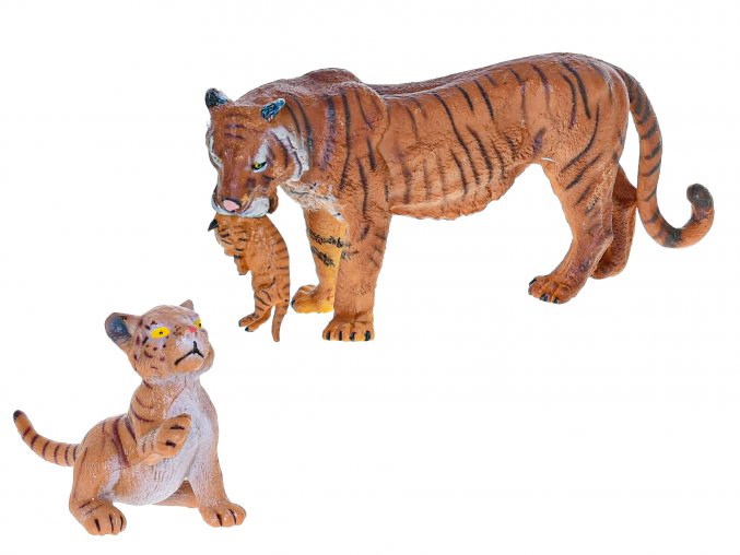 Zoolandia tygr s mláďaty 7-15 cm v krabičce