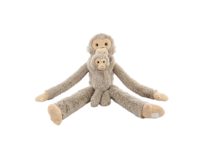 Plyš Opice s mládětem 82 cm
