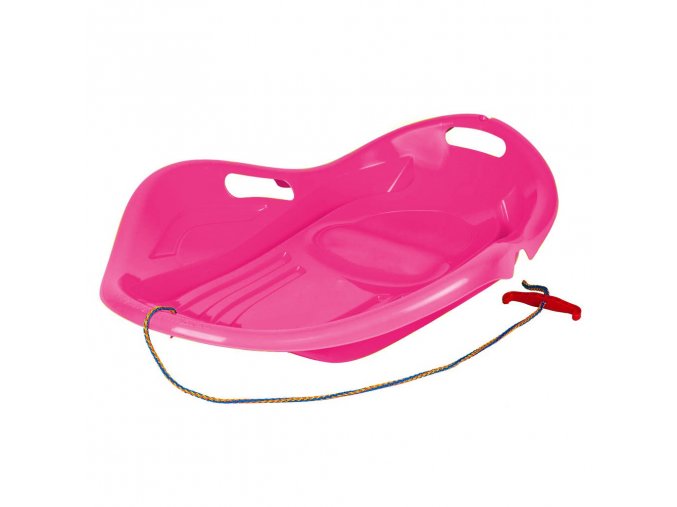 Dětský sáňkovací kluzák Mušle Baby Mix Premium Komfort 80 cm růžový