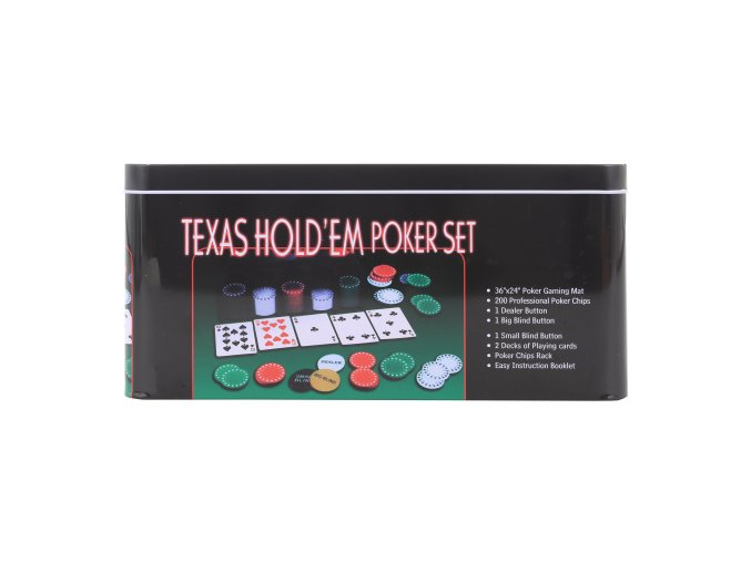 Set poker v plechovém boxu