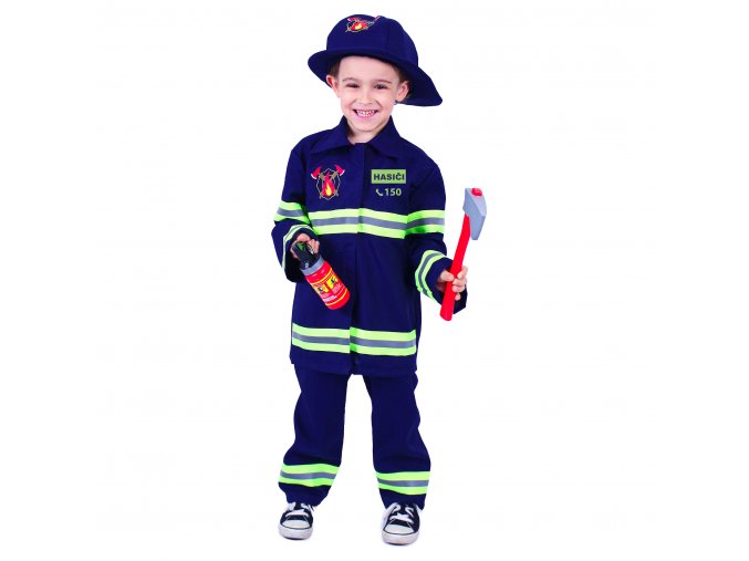 Dětský kostým hasič s českým potiskem (L)