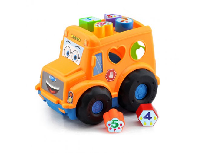 Vkládačka Baby autobus pro nejmenší oranžový
