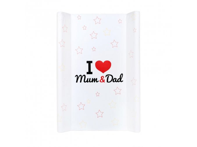 Přebalovací nástavec I love Mum and Dad bílý 50x80 cm