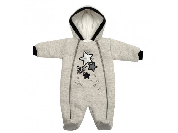 Zimní kojenecká kombinéza s kapucí Star Vibes