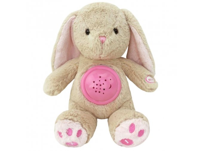 Plyšový králíček s projektorem růžový