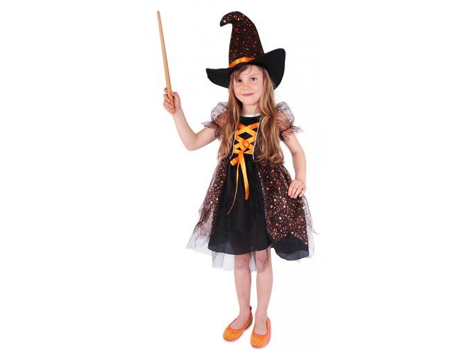 Dětský kostým čarodejnice hvězdička (L) čarodějnice / Halloween