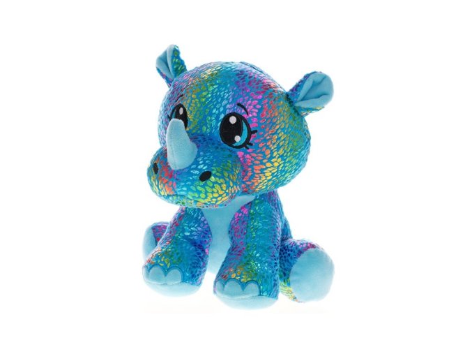 Nosorožec Star Sparkle plyšový modrý 37 cm sedící