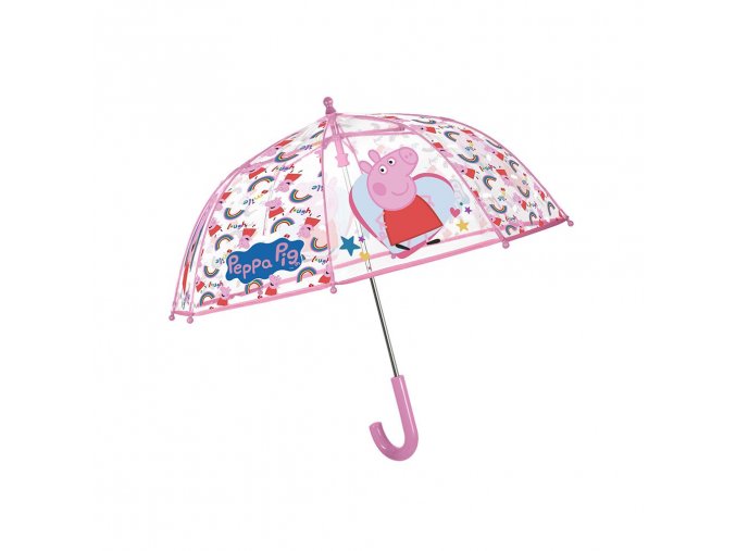 Dívčí deštník PEPPA PIG transparent