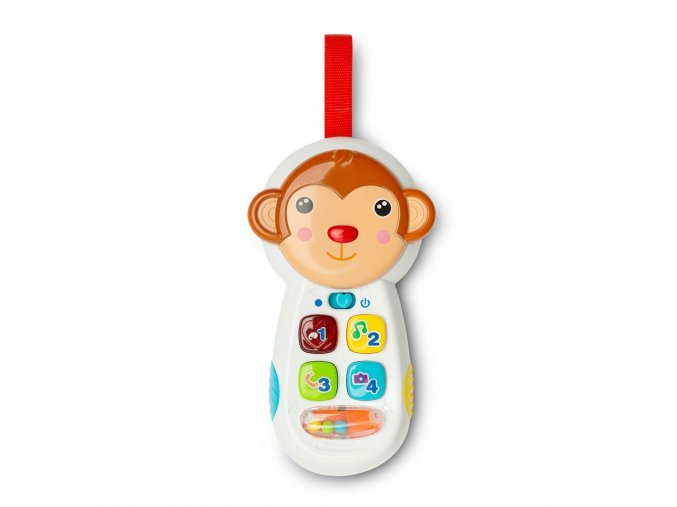 Dětská edukační hračka telefon opička