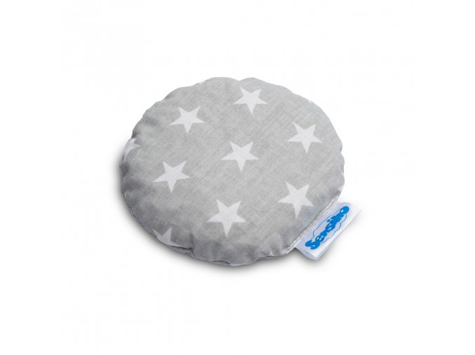 Hřející a chladící polštářek Termofor s višňovými peckami hvězdičky šedý