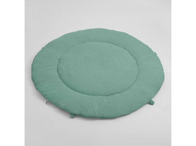 Mušelínová dětská hrací deka zelená