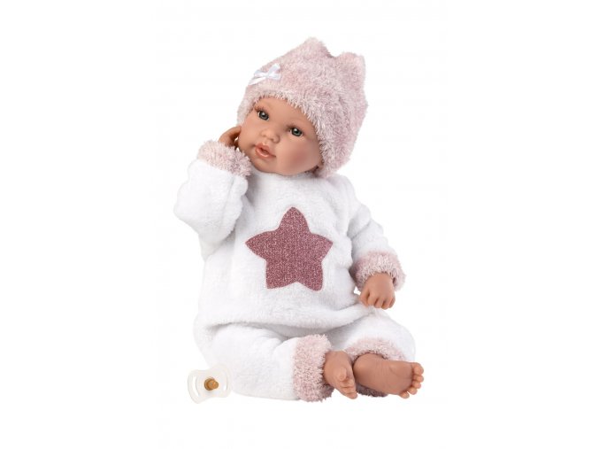 New born - realistická panenka miminko se zvuky a měkkým látkovým tělem - 36 cm