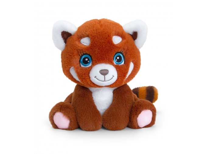 Keeleco Panda červená - eko plyšová hračka 16 cm