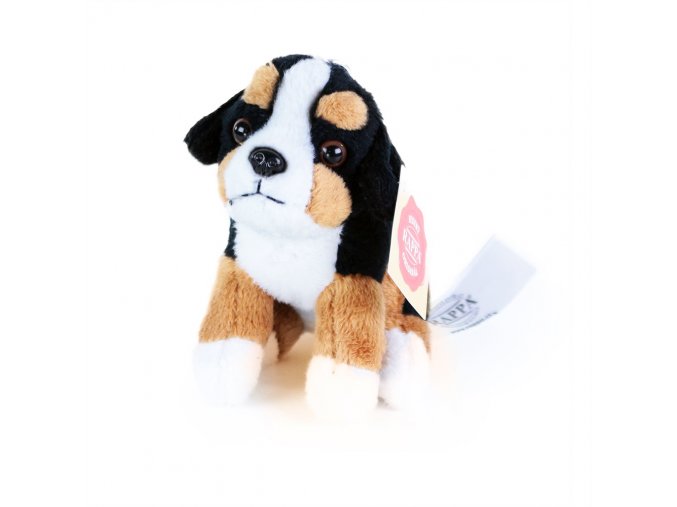 Plyšová klíčenka / přívěšek pes bernský salašnický sedící 9 cm