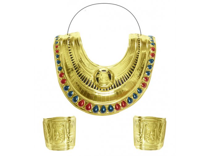 Sada na Kleopatru - plastový náhrdelník a náramky