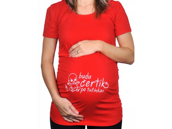 Těhotenské tričko - Budu čertík