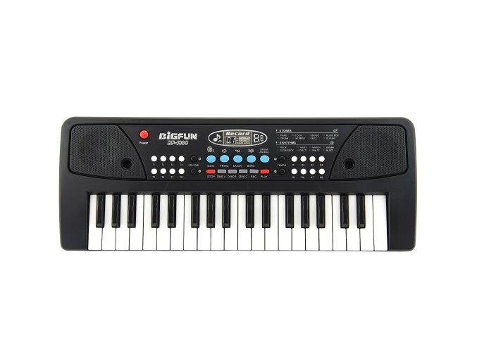 Pianko/Varhany/Klávesy 37 kláves, napájení na USB + přehrávač MP3 + mikrofon plast 40 cm v krabici