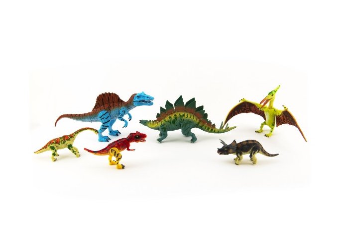 Sada Dinosaurus hýbající se 6 ks plast