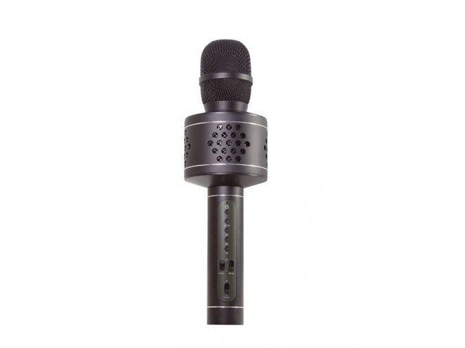 Mikrofon Karaoke Bluetooth černý na baterie s USB kabelem v krabici