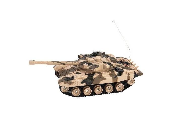 Tank RC plast 27 cm 40MHz na baterie+dobíjecí pack se zvukem v krabici