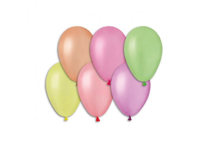 Balonek/Balonky nafukovací 7" párty neon 100 ks v sáčku 22x28 cm karneval