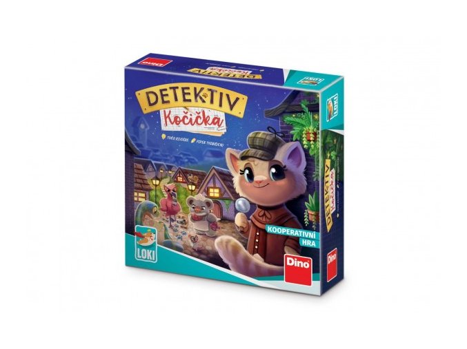 Detektiv Kočička dětská společenská hra v krabici 21x21x7 cm