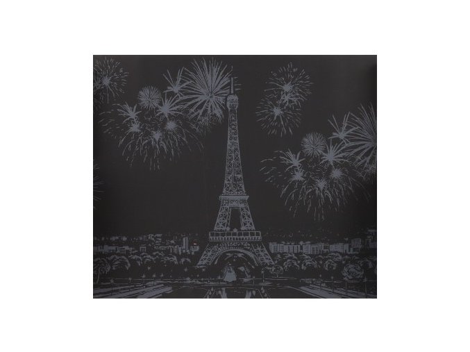Škrabací obrázek barevný Eiffelova věž 75x52 cm