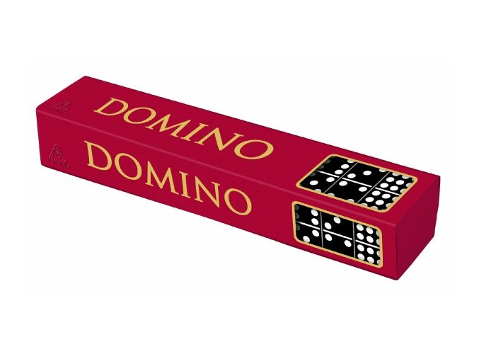 Domino společenská hra dřevo 55 ks v krabičce