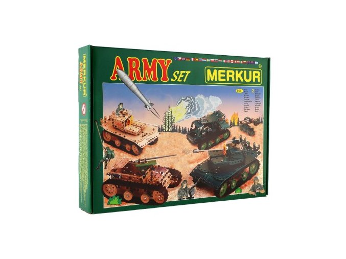 Stavebnice Army Set 674 ks 2 vrstvy v krabici