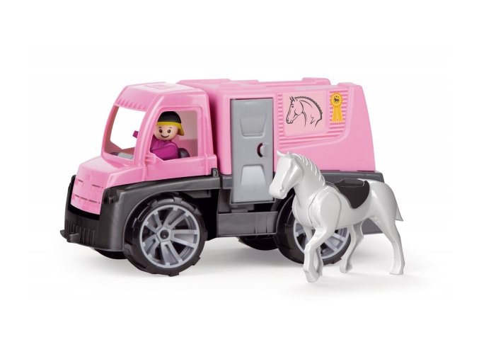 Auto Truxx přeprava koní s figurkami plast 26 cm v krabici 39x22x16 cm