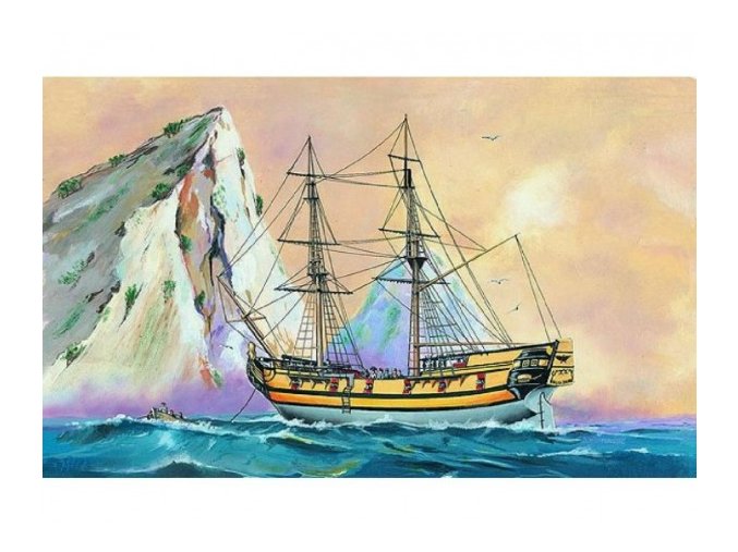 Model Black Falcon Pirátská loď 1:120 24,7x27,6 cm v krabici