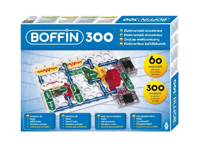 Stavebnice Boffin 300 elektronická 300 projektů na baterie 60 ks