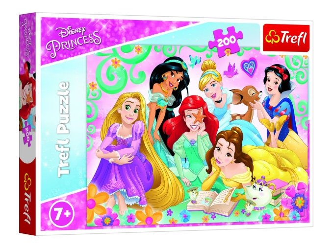 Puzzle Šťastný svět princezen/Disney PRINCESS 200 dílků 48x34 cm