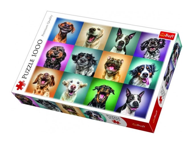 Puzzle Legrační psí portréty 1000 dílků 68,3x48 cm