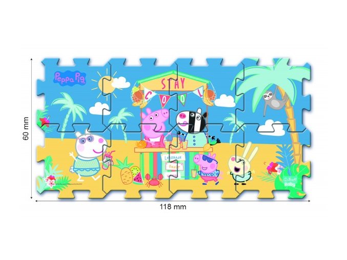 Pěnové puzzle PRASÁTKO PEPPA/PEPPA PIG 8 ks v sáčku