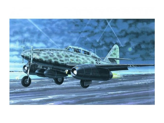 Model Messerschmitt Me262 B-1a/U1 14,7x17,4 cm v krabici