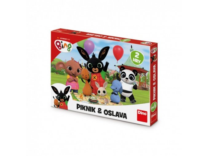 Piknik a Oslava 2v1 Králíček BING dětské společenské hry v krabici