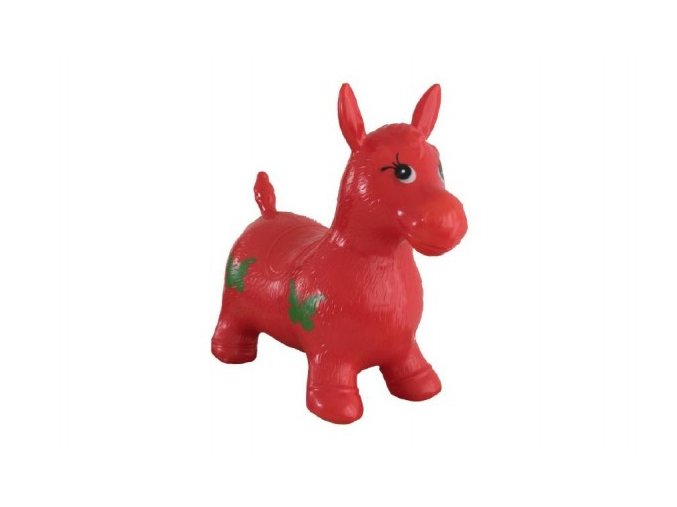 Hopsadlo kůň skákací gumový červený v sáčku