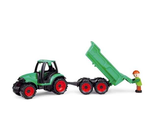 Auto Truckies traktor s vlečkou plast 32 cm s figurkou v krabici