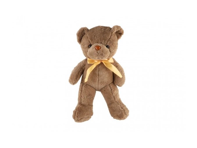 Medvěd/Medvídek s mašlí plyš 40 cm hnědý