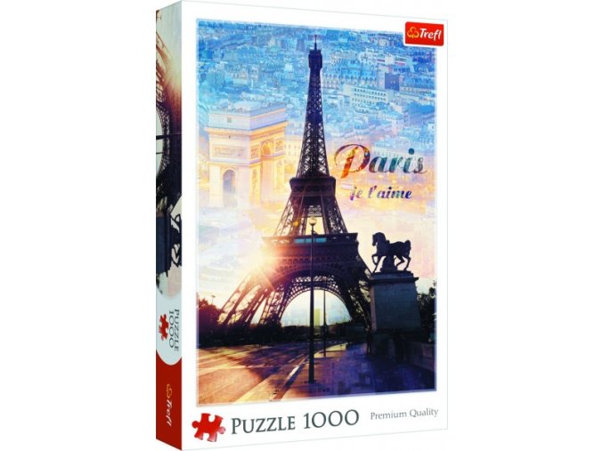 Puzzle Paříž o soumraku 1000 dílků 48x68,3 cm