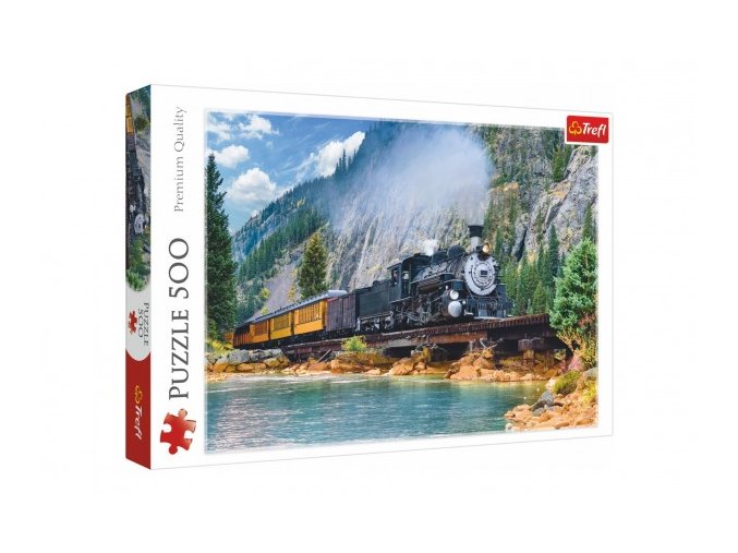 Puzzle Horský vlak 500 dílků 48x34 cm