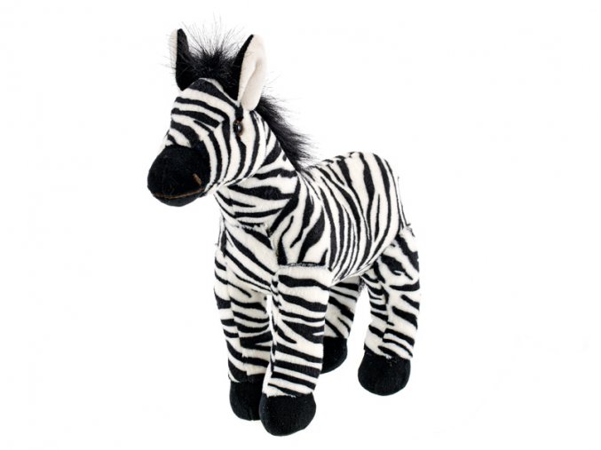 Zebra plyšová 28 cm stojící