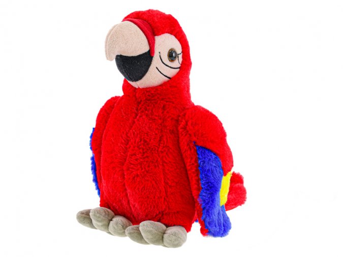 Papoušek plyšový 27 cm červený