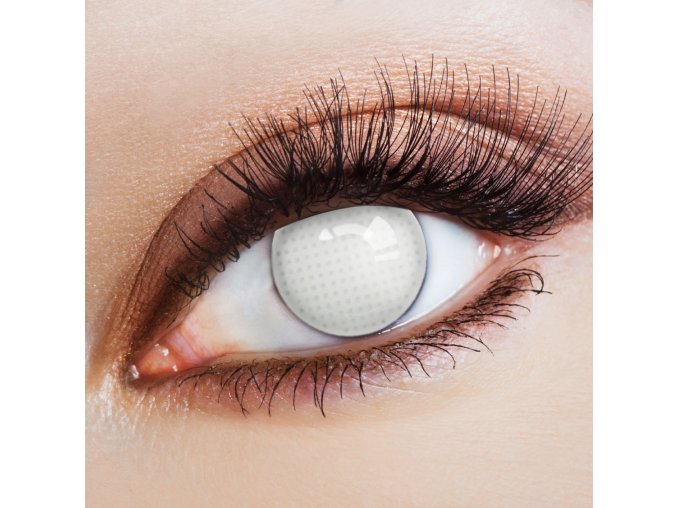 Oční čočky - celobílé s mřížkou