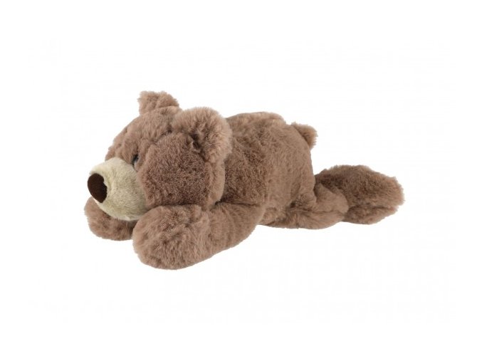 Medvěd ležící plyš 28 cm světle hnědý